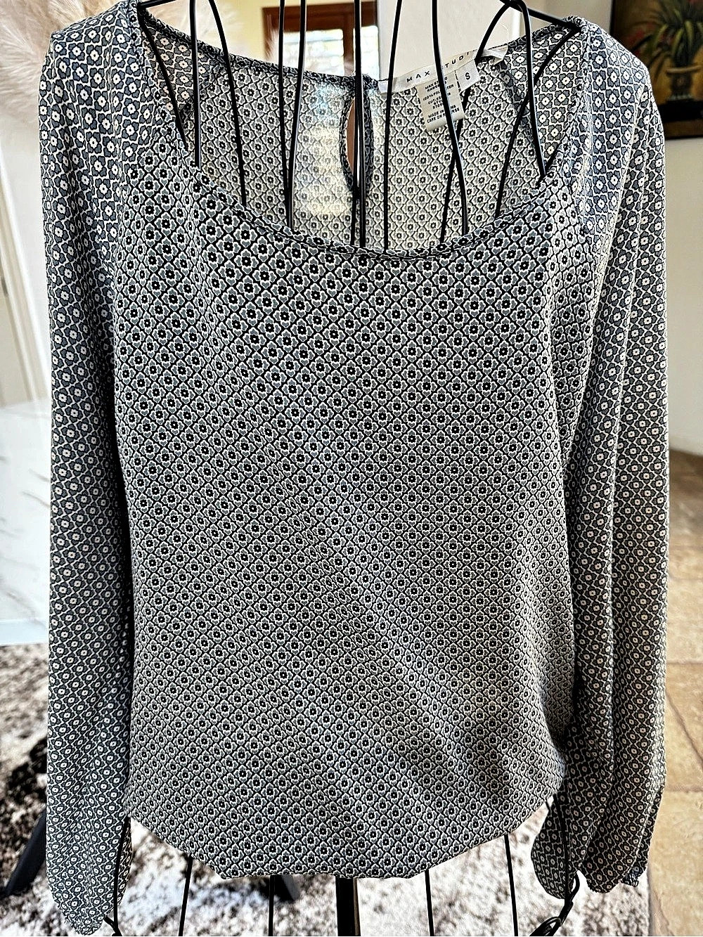Max Studio Floral Long Sleeve Blouse